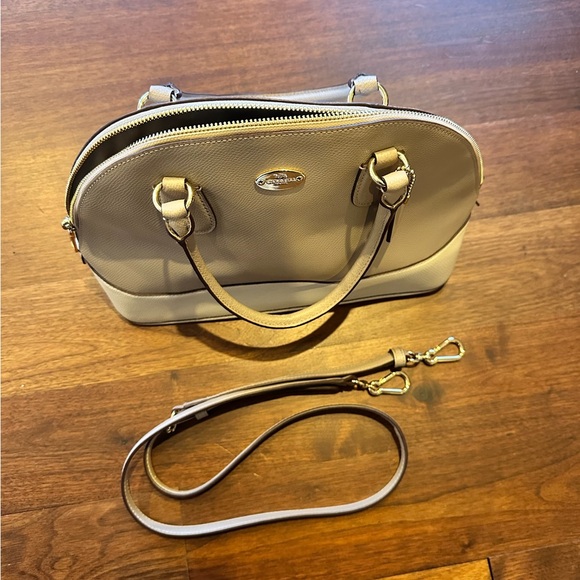 Coach Cross Grain Leather Cora Domed Satchel - Picture 5 of 5